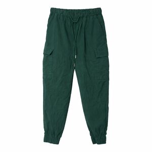 Rachel Paige Green Teal Cargo Jogger Pants Women’s Elastic Waist Utility Pockets